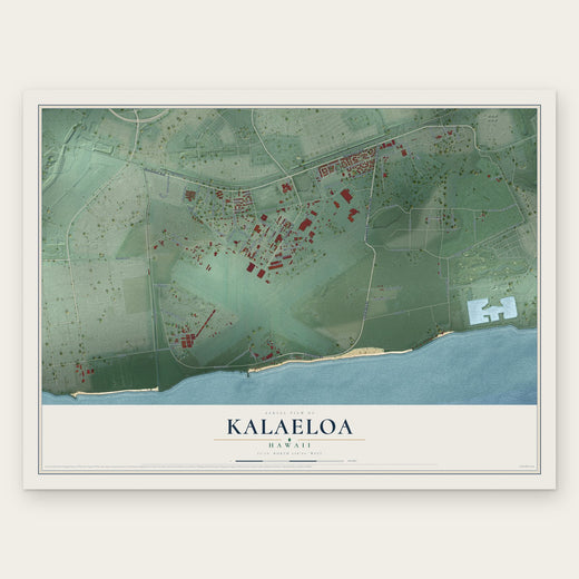 Kalaeloa, Hawaii map print, the full design