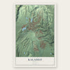 Kalaheo, Hawaii map print, the full design