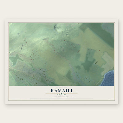 Kamaili, Hawaii map print, the full design