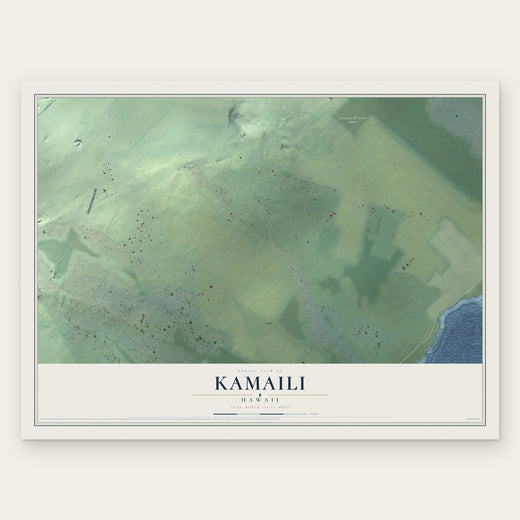 Kamaili, Hawaii map print, the full design