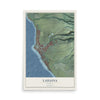 Map of Lahaina, Hawaii, 12 x 18 inch unframed archival matte print
