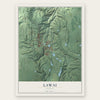 Lawai, Hawaii map print, the full design