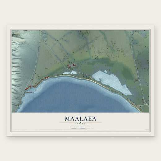 Maalaea, Hawaii map print, the full design