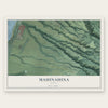 Mahinahina, Hawaii map print, the full design