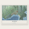 Manele, Hawaii map print, the full design