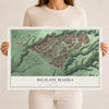 Map of Mililani Mauka, Hawaii, 12 x 18 inch unframed archival matte print