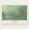 Naalehu, Hawaii map print, the full design