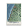 Map of Napili-Honokowai, Hawaii, 12 x 18 inch unframed archival matte print