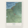Paia, Hawaii map print, the full design