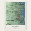Papaikou, Hawaii map print, the full design
