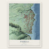 Paukaa, Hawaii map print, the full design