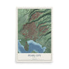 Map of Pearl City, Hawaii, 12 x 18 inch unframed archival matte print