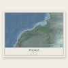 Puako, Hawaii map print, the full design