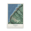 Map of Pupukea, Hawaii, 12 x 18 inch unframed archival matte print