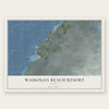 Waikoloa Beach Resort, Hawaii map print, the full design