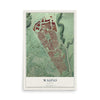 Map of Waipio, Hawaii, 12 x 18 inch unframed archival matte print