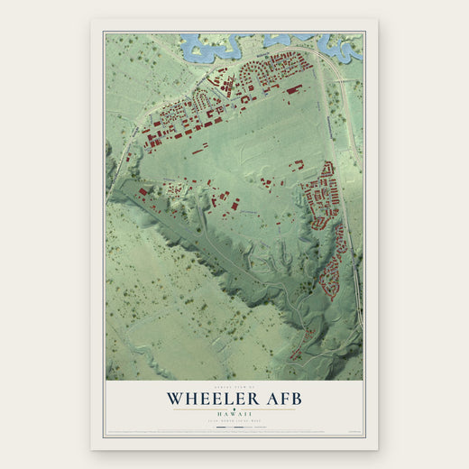 Wheeler AFB, Hawaii map print, the full design