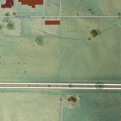 Second close-up of the map of Adair, Iowa print showing more streets and buildings