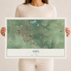 Map of Adel, Iowa, 12 x 18 inch unframed archival matte print