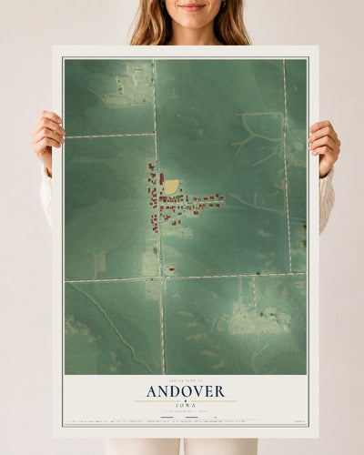 Map of Andover, Iowa, 24 x 36 inch unframed archival matte print