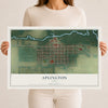 Map of Aplington, Iowa, 12 x 18 inch unframed archival matte print