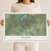 Map of Atlantic, Iowa, 12 x 18 inch unframed archival matte print