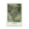 Map of Bancroft, Iowa, 12 x 18 inch unframed archival matte print