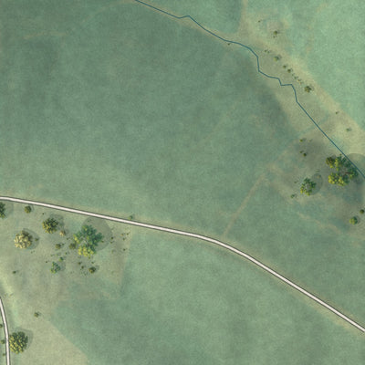 Second close-up of the map of Bankston, Iowa print showing more streets and buildings