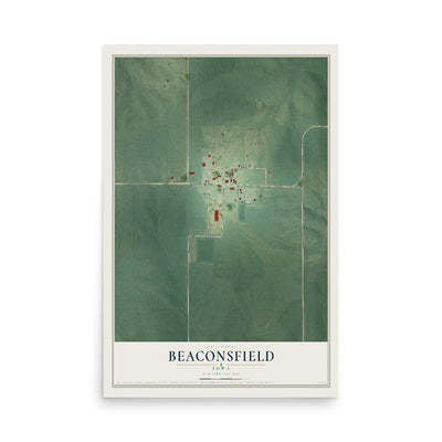 Map of Beaconsfield, Iowa, 12 x 18 inch unframed archival matte print
