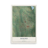 Map of Bedford, Iowa, 12 x 18 inch unframed archival matte print