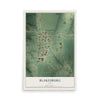 Map of Blakesburg, Iowa, 12 x 18 inch unframed archival matte print