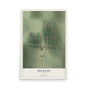 Map of Blencoe, Iowa, 12 x 18 inch unframed archival matte print