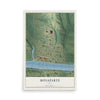 Map of Bonaparte, Iowa, 12 x 18 inch unframed archival matte print