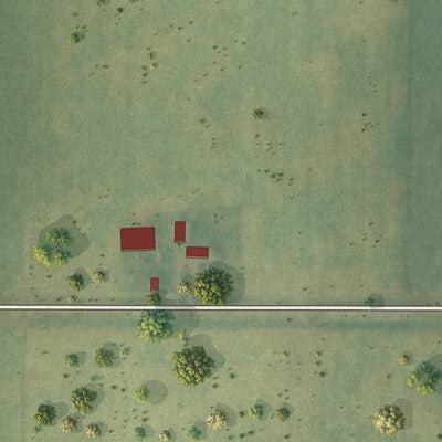 Second close-up of the map of Boxholm, Iowa print showing more streets and buildings