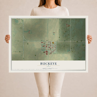 Map of Buckeye, Iowa, 24 x 36 inch unframed archival matte print