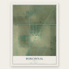 Burchinal, Iowa map print, the full design