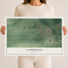 Map of Cambridge, Iowa, 12 x 18 inch unframed archival matte print