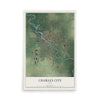 Map of Charles City, Iowa, 12 x 18 inch unframed archival matte print