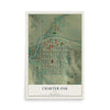 Map of Charter Oak, Iowa, 12 x 18 inch unframed archival matte print