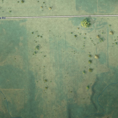 Second close-up of the map of Chester, Iowa print showing more streets and buildings