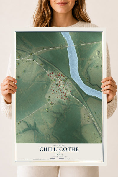 Map of Chillicothe, Iowa, 18 x 24 inch unframed archival matte print