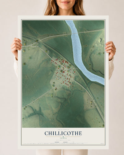 Map of Chillicothe, Iowa, 24 x 36 inch unframed archival matte print