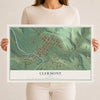 Map of Clermont, Iowa, 12 x 18 inch unframed archival matte print