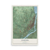 Map of Clinton, Iowa, 12 x 18 inch unframed archival matte print