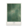 Map of Clio, Iowa, 12 x 18 inch unframed archival matte print