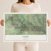 Map of Clive, Iowa, 12 x 18 inch unframed archival matte print