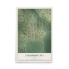 Map of Columbus City, Iowa, 12 x 18 inch unframed archival matte print