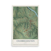 Map of Columbus Junction, Iowa, 12 x 18 inch unframed archival matte print