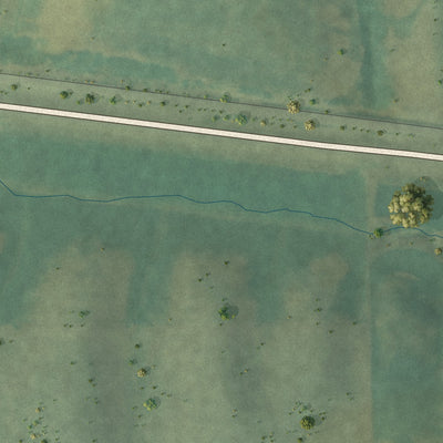 Second close-up of the map of Cotter, Iowa print showing more streets and buildings