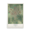 Map of Cresco, Iowa, 12 x 18 inch unframed archival matte print